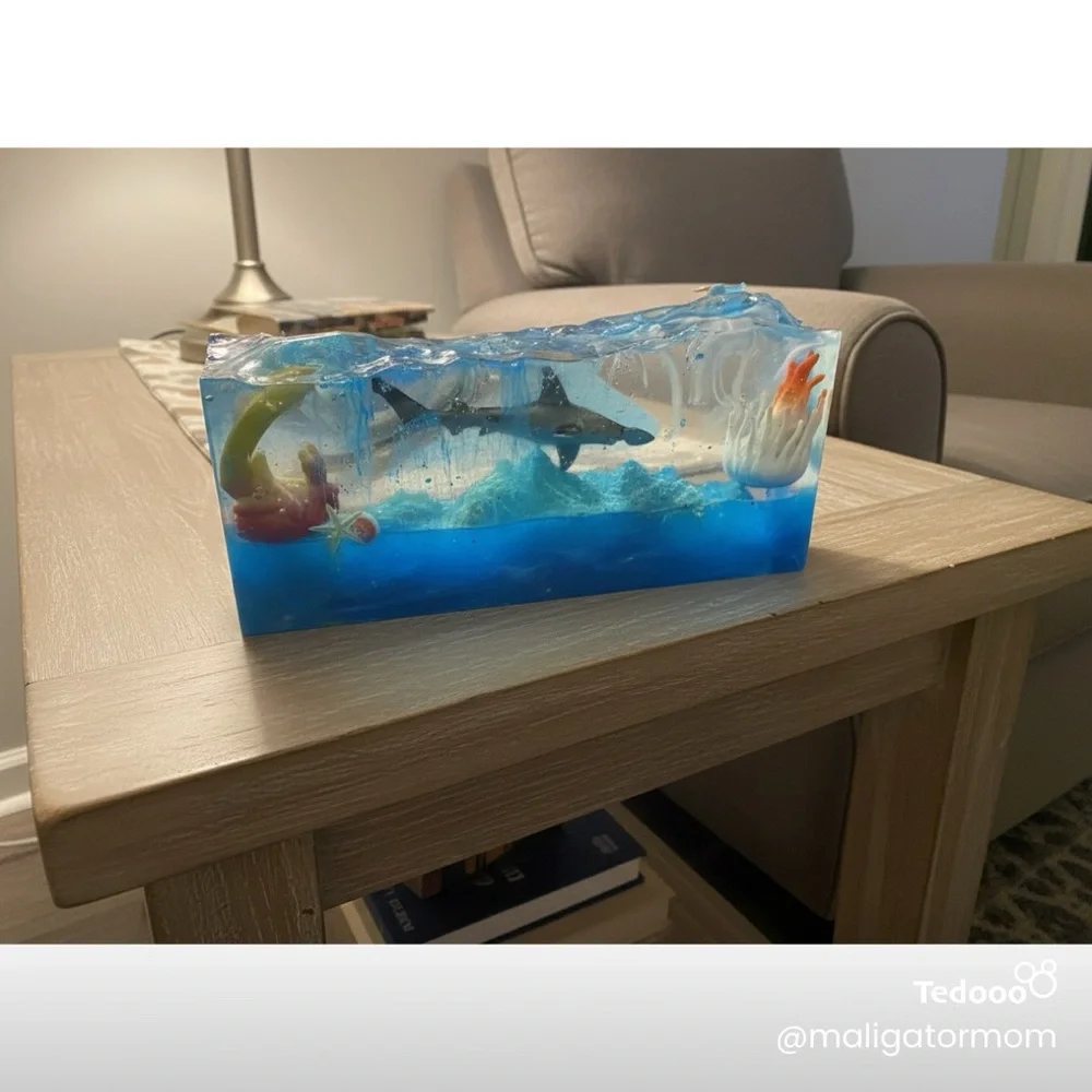 Oceanic Blue Aquarium Decor by